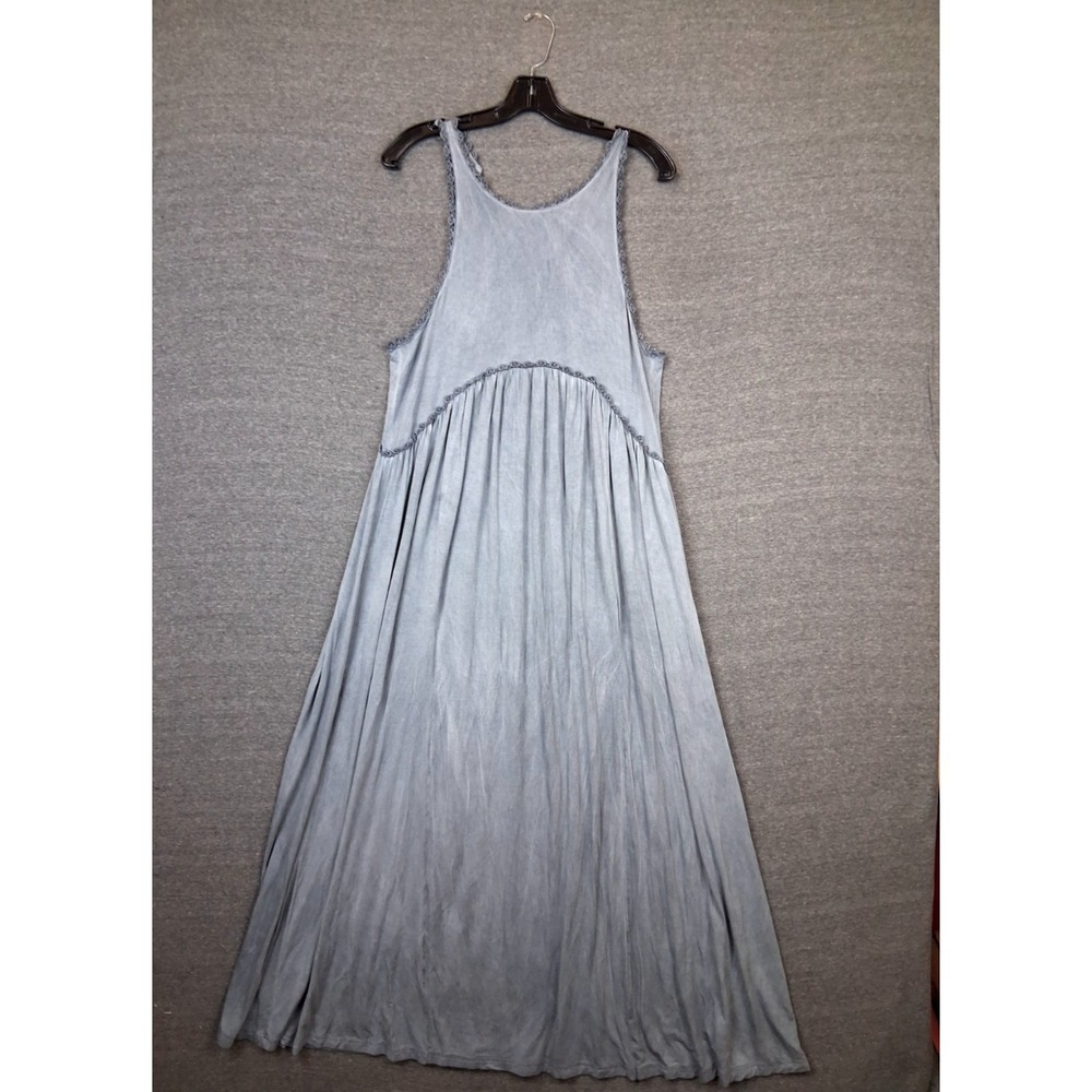 POL Womens Dress L Blue Babydoll Maxi Ethereal Whimsical Fairy Grunge Romantic - Picture 1 of 10